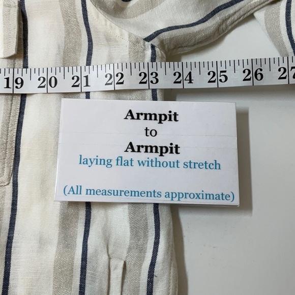 Rails Rowan Linen Blend Jacket Coco Stripe Size Large - Picture 8 of 12